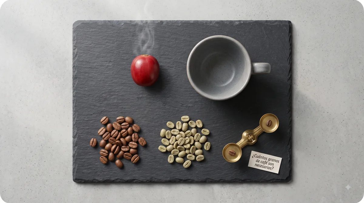 Báscula de cocina pesando café molido junto a una taza